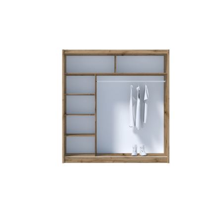 Kleiderschrank SABRINA 203x215 cm Eiche Wotan