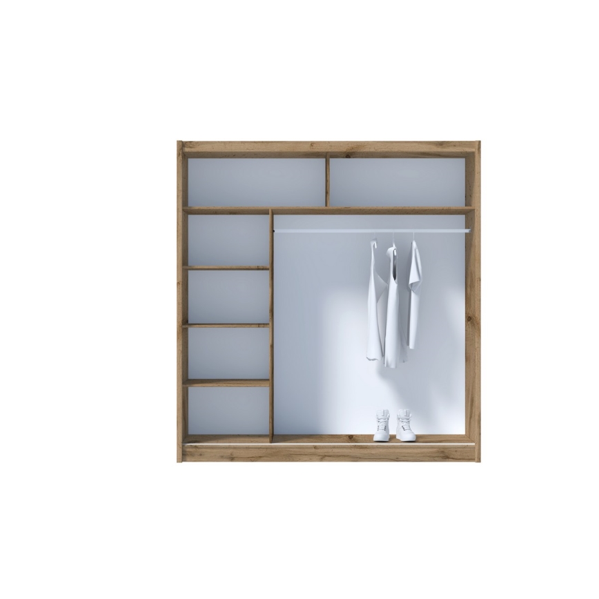 Kleiderschrank SABRINA 203x215 cm Eiche Wotan
