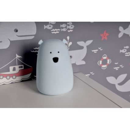 Kleine LED-RGB-Kinderleuchte mit Touch-Funktion BEAR LED/0,8W/5V blau