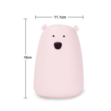 Kleine LED-RGB-Kinderleuchte mit Touch-Funktion BEAR LED/0,8W/5V blau