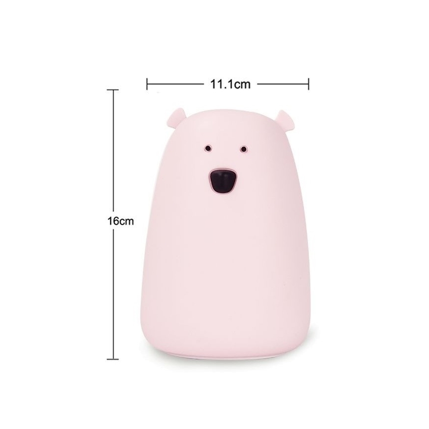Kleine LED-RGB-Kinderleuchte mit Touch-Funktion BEAR LED/0,8W/5V blau