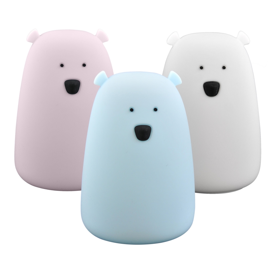Kleine LED-RGB-Kinderleuchte mit Touch-Funktion BEAR LED/0,8W/5V blau