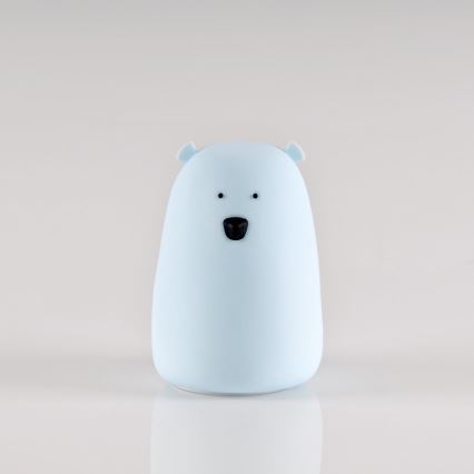 Kleine LED-RGB-Kinderleuchte mit Touch-Funktion BEAR LED/0,8W/5V blau