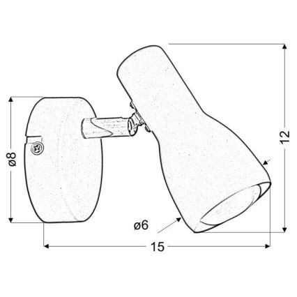 Kleine Wandlampe PICARDO 1xE14/40W/230V türkisfarben