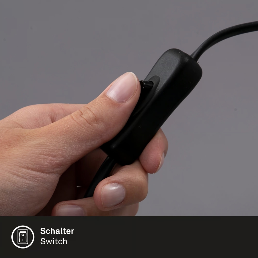 Klemmleuchte 1xGU10/3W/230V schwarz