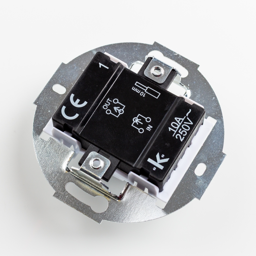 Kliklap - Doppelschalter im Retro-Design, einpolig, mit Rahmen Nr. 1, schwarz