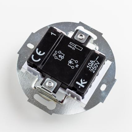 Kliklap - Doppelter Retro-Einpolschalter mit Rahmen Nr. 1, Altrosa