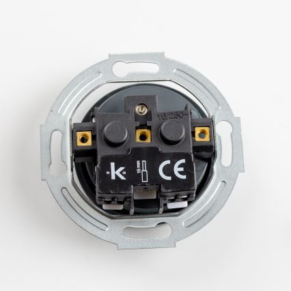 Kliklap - Dreifach-Retro-Steckdose für den Wohnbereich mit Rahmen 230V Anthrazit