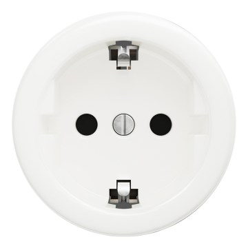 Kliklap - rahmenlose Retro-Haushaltssteckdose SCHUKO 230 V/16 A, schneeweiß