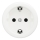 Kliklap - rahmenlose Retro-Haushaltssteckdose SCHUKO 230 V/16 A, schneeweiß