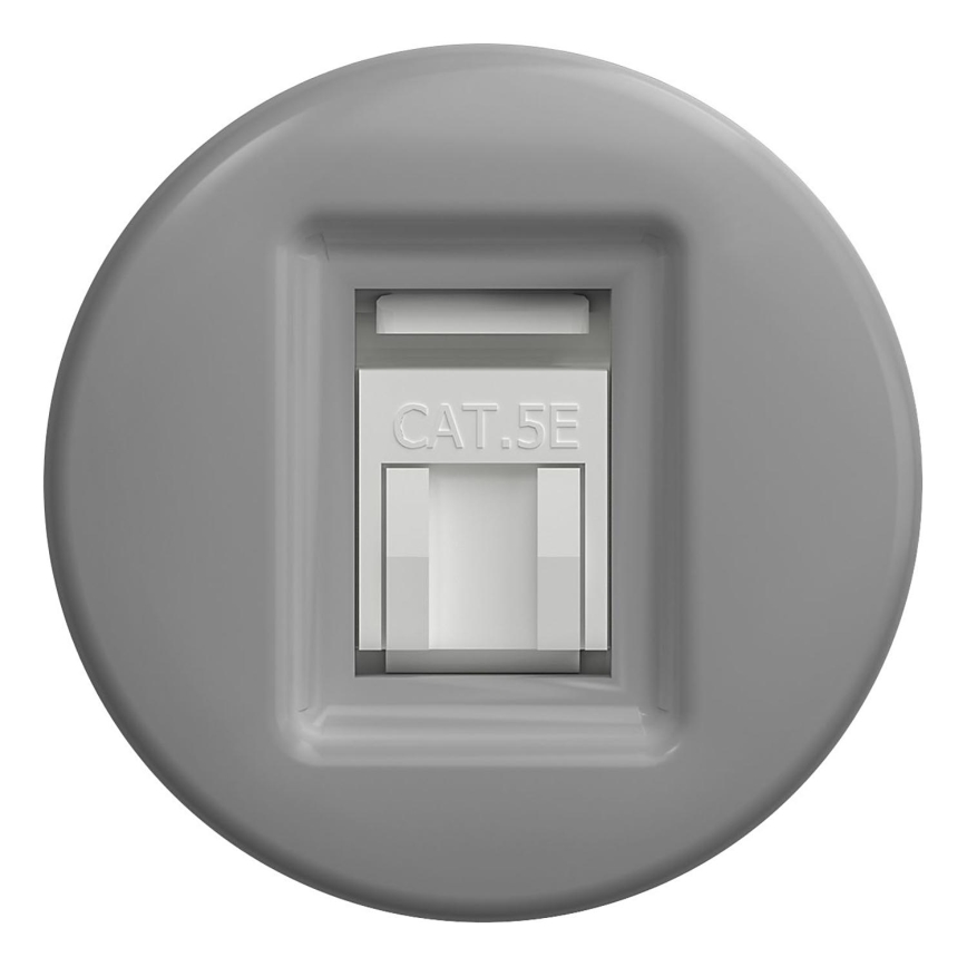 Kliklap - Retro-Datenanschluss ohne Rahmen, grau