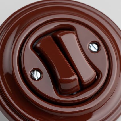 Kliklap – Retro-Doppeltaster mit Rahmen, braun