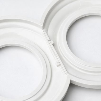 Kliklap - Retro-Einpolschalter Nr. 1 und SCHUKO-Steckdose 230 V mit Rahmen, schneeweiß