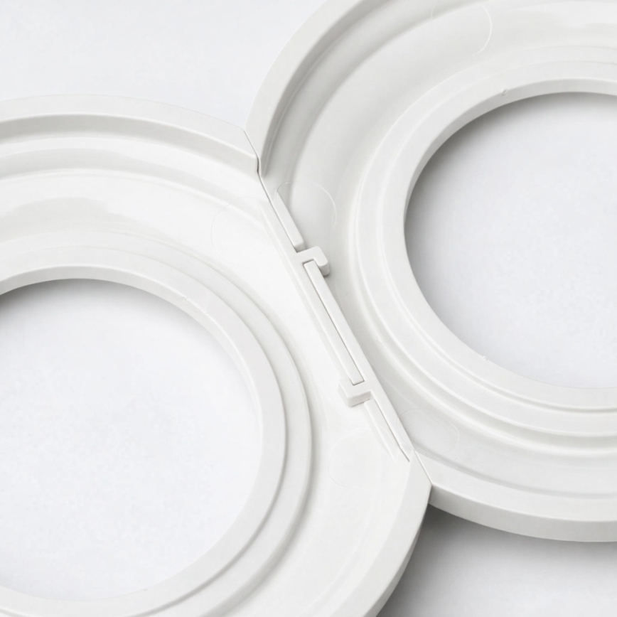 Kliklap - Retro-Einpolschalter Nr. 1 und SCHUKO-Steckdose 230 V mit Rahmen, schneeweiß