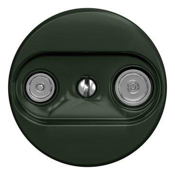 Kliklap - Retro Enddose TV+R (ohne Rahmen) grün
