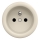 Kliklap - Retro-Haussteckdose, rahmenlos, 230 V, Beige