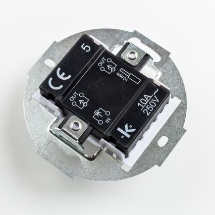 Kliklap - Retro-Kreuzschalter ohne Rahmen Nr. 7, schneeweiß