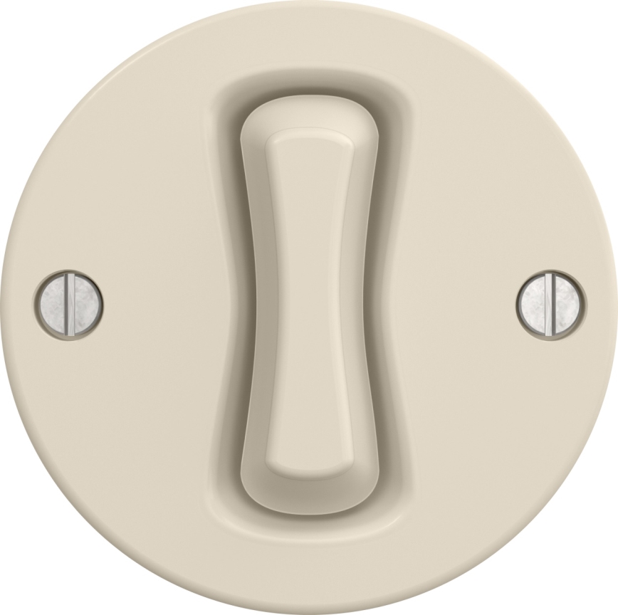 Kliklap - Retro Kreuzschalter rahmenlos Nr. 7 Beige