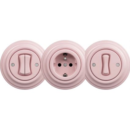 Kliklap - Retro-Mittelrahmen, altrosa