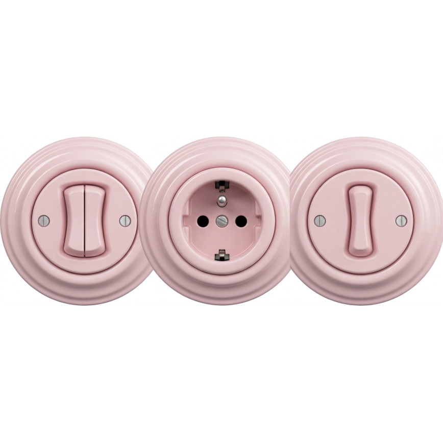 Kliklap - Retro-Mittelrahmen, altrosa