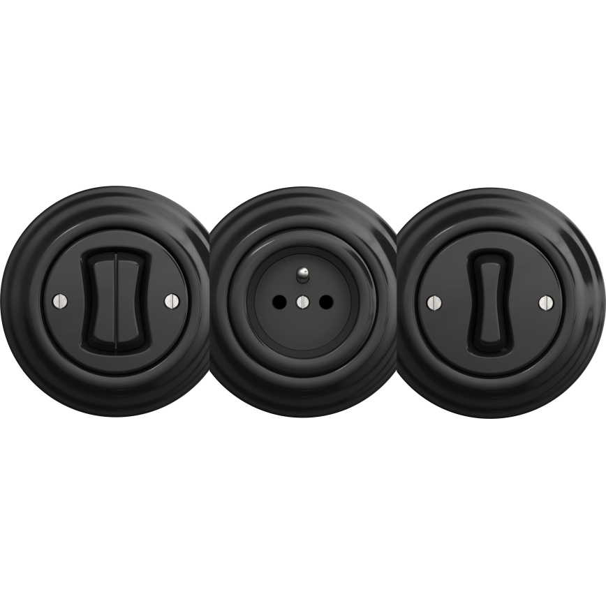 Kliklap - Retro-Mittelrahmen schwarz