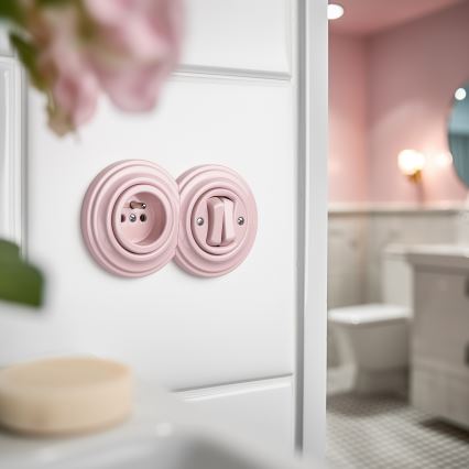 Kliklap - Retro-Rahmen Abschlussstück Altrosa