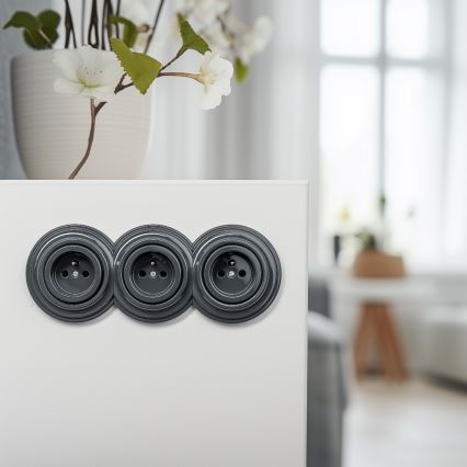 Kliklap - Retro-Rahmen, zentral, Anthrazit