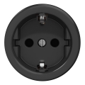 Kliklap - Retro rahmenlose Haushaltssteckdose SCHUKO 230V/16A schwarz