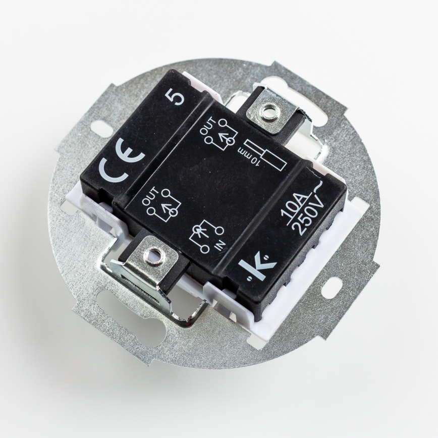 Kliklap - Retro-Serienschalter mit Rahmen Nr. 5 Braun