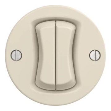 Kliklap - Retro Serienschalter ohne Rahmen Nr. 5 beige