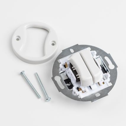 Kliklap - Retro-Serienschalter ohne Rahmen Nr. 5, Keramikweiß