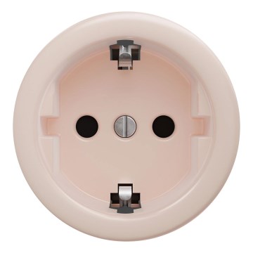 Kliklap - Retro-Steckdose für den Haushalt, rahmenlos, SCHUKO 230V/16A, Altrosa