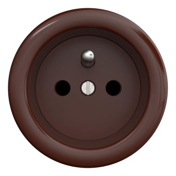 Kliklap - Retro Steckdose ohne Rahmen 230V braun