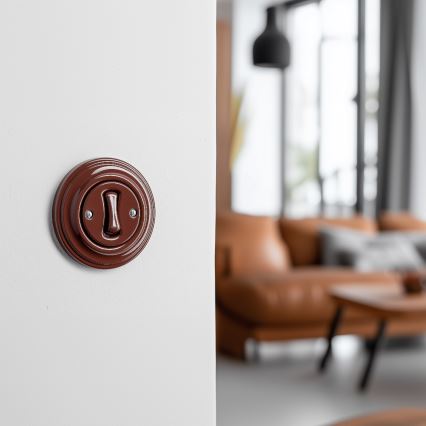 Kliklap - Retro-Taste mit Rahmen, braun