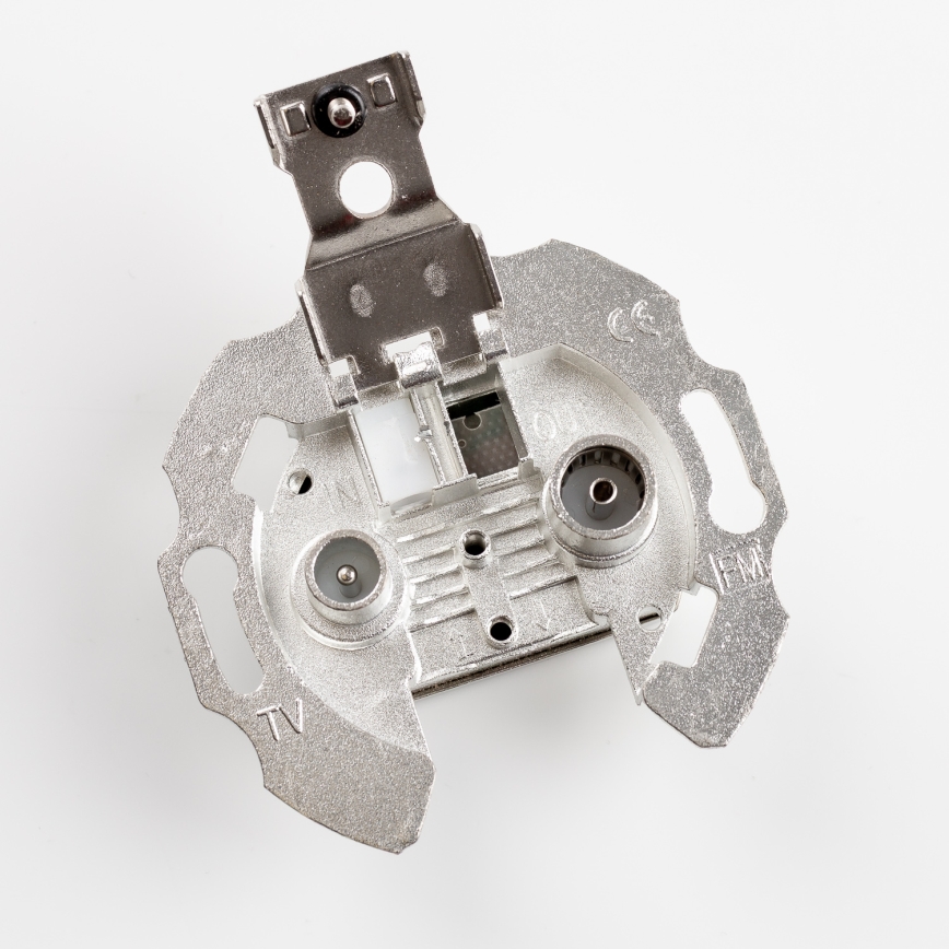 Kliklap - Retro Teilnehmeranschlussdose TV+R (Enddose) ohne Rahmen, weiß aus Keramik