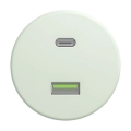 Kliklap - Retro-USB-Steckdose A+C, rahmenlos, mintgrün