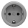 Kliklap - Retro-Wandsteckdose ohne Rahmen SCHUKO 230V/16A grau