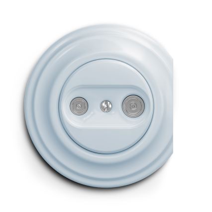 Kliklap - Vintage-Antennendose TV+R (Anschlussdose) blau