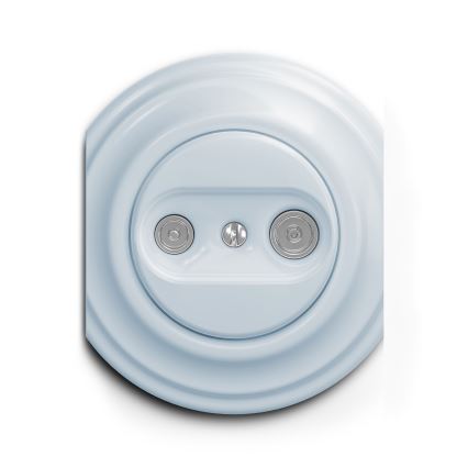 Kliklap - Vintage-Antennendose TV+R (Anschlussdose) blau