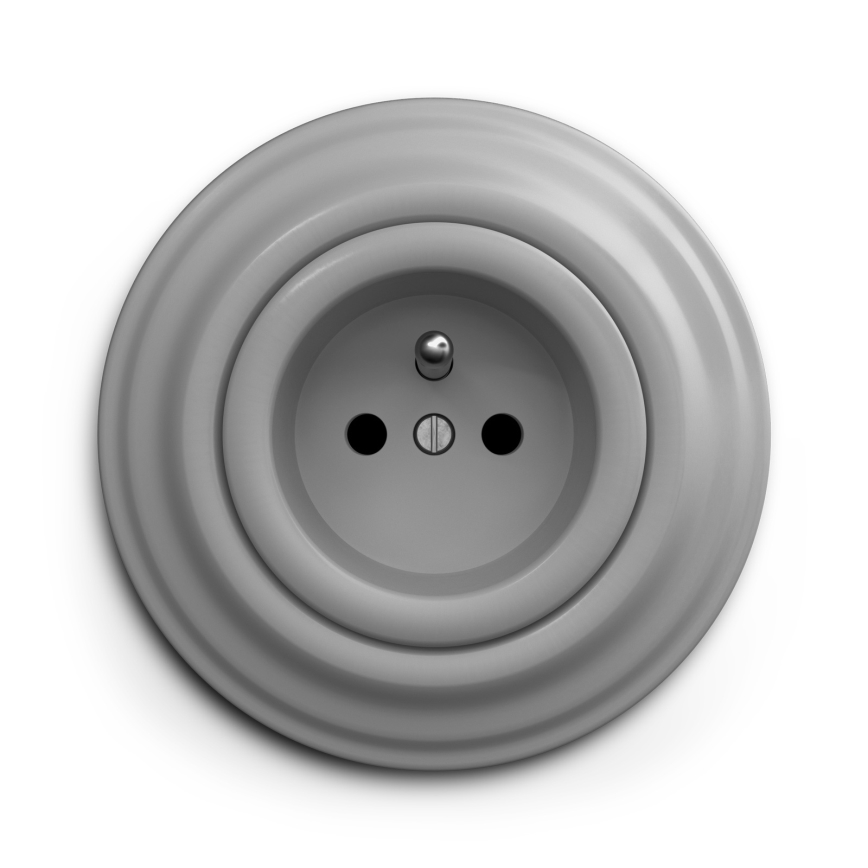 Kliklap - Vintage-Steckdose 230V grau