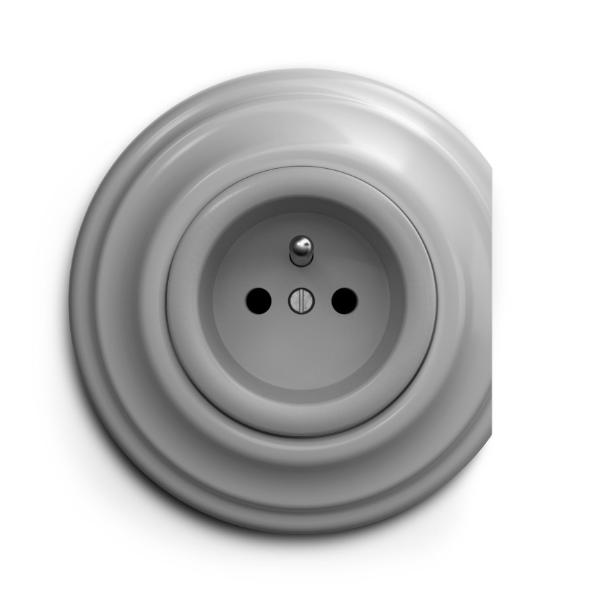 Kliklap - Vintage-Steckdose 230V grau