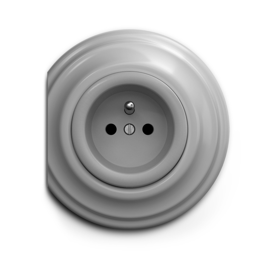 Kliklap - Vintage-Steckdose 230V grau