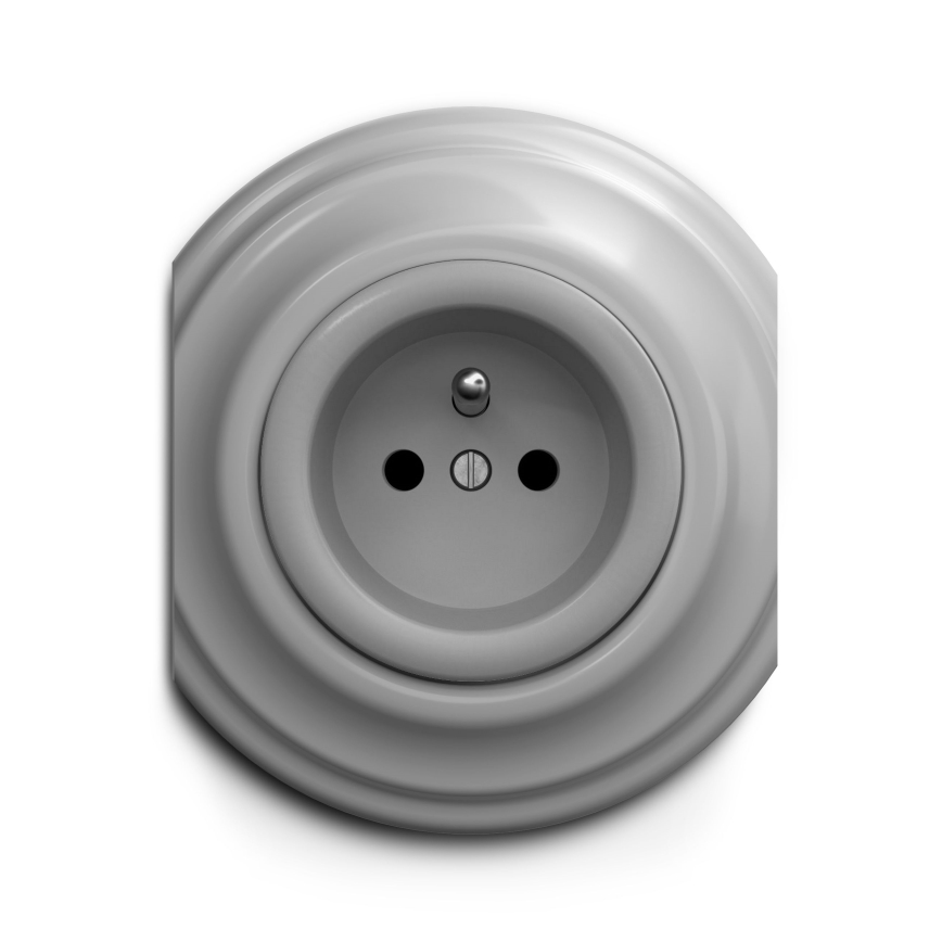 Kliklap - Vintage-Steckdose 230V grau