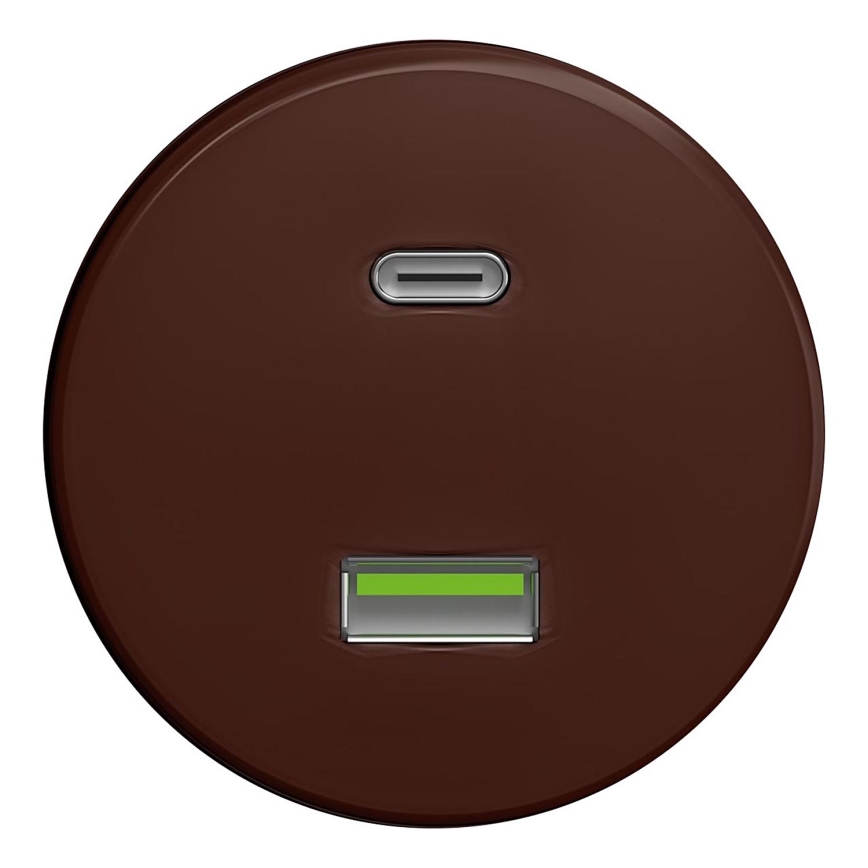 Kliklap - Vintage-USB-Dose A+C braun