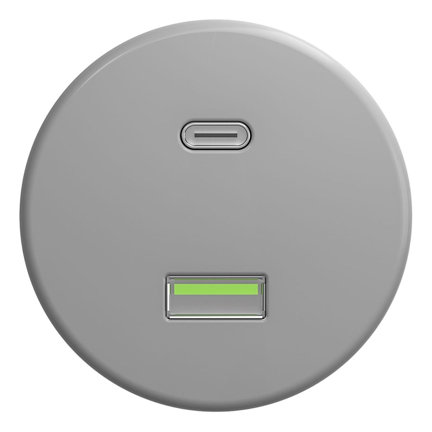 Kliklap - Vintage-USB-Dose A+C grau