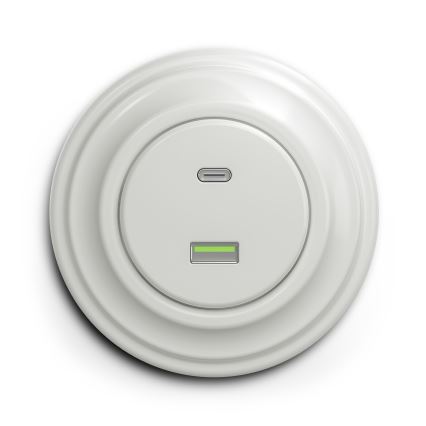 Kliklap - Vintage-USB-Dose A+C weiß