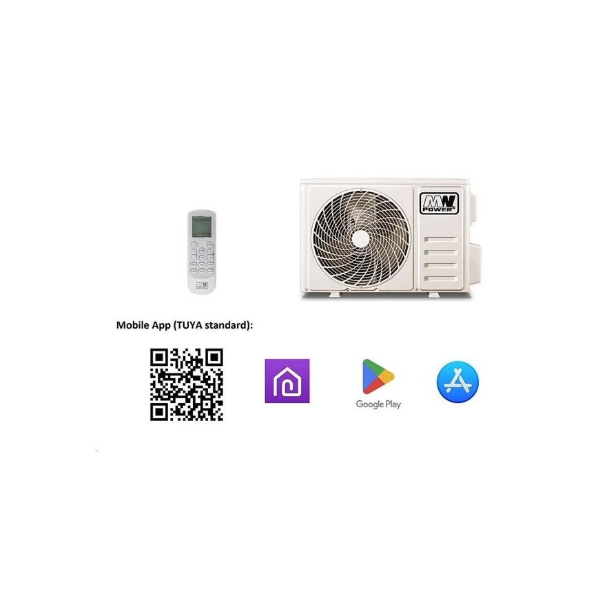 Klimaanlage 12K V1 3,65 kW Wi-Fi Tuya weiß + Fernbedienung