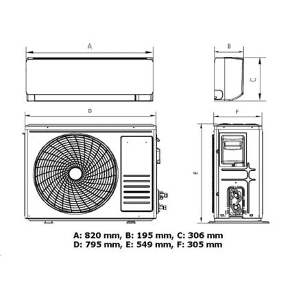 Klimaanlage 12K V1 3,65 kW Wi-Fi Tuya weiß + Fernbedienung