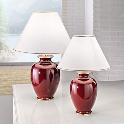 Kolarz 0014.73.7 - Tischleuchte BORDEAUX 1xE27/100W/230V