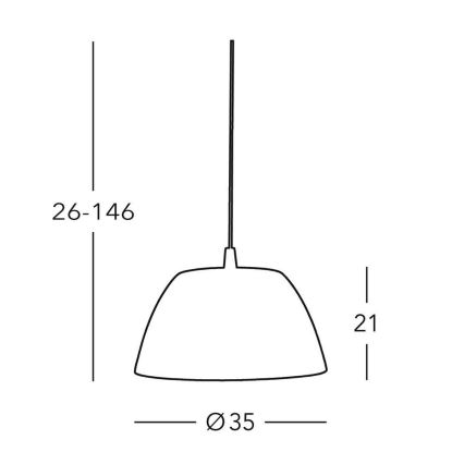 Kolarz 0051.31.6 - Hängeleuchte MALMÖ 1xE27/60W/230V